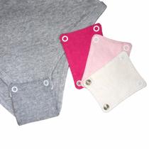 Kit 03 Peças Extensor Alongador de Body de Bebês Aumenta o Tamanho do Bory Bori Bebe Estensor