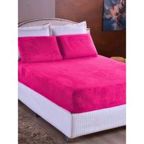 Kit 03 Peças Lençol + 2Fronhas Pelucia Plush King Com Elastico Na Volta Toda Entrega Full