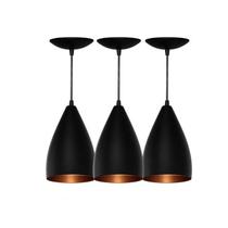 Kit 03 Pendentes Vegas Decoração Para Bar, Sala Cozinha Quarto Varanda e Área Gourmet