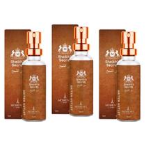 Kit 03 Perfume Masculino Sheikhs Secret Sheikh's Moments Paris 15ml Para Bolso Bolsa Alta Fixação Ma