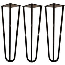 Kit 03 Pés de Ferro Aço Hairpin Legs 45 cm Preto A01 Sofá Móveis Mesa - Inoviza Kit 03 Pés de Ferro Aço Hairpin Legs 45 cm Preto A01 Sofá Móveis Mesa - Inoviza