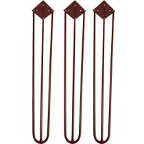 Kit 03 Pés de Ferro Aço Hairpin Legs 60 cm Bronze A01 Sofá Móveis Mesa - Inoviza Kit 03 Pés de Ferro Aço Hairpin Legs 60 cm Bronze A01 Sofá Móveis Mesa - Inoviza