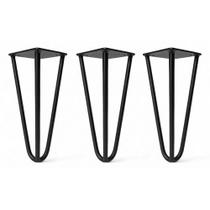 Kit 03 Pés Hairpin Legs 15cm Aramado de Aço Triplo Para Móveis e Estofados - Desk Design Kit 03 Pés Hairpin Legs 15cm Aramado de Aço Triplo Para Móveis e Estofados - Desk Design
