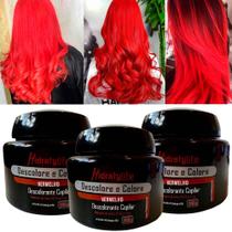 Kit 03 Pó Descolore e Colore Vermelho Mairibel/Hidraty 100g Kit 03 Pó Descolore e Colore Vermelho Mairibel/Hidraty 100g