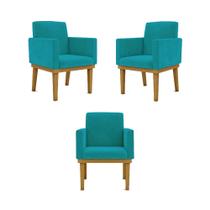 Kit 03 Poltronas Base Reforçada - Sala Quarto Escritorio