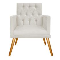 kit 03 Poltronas Decorativas Fernanda Palito Mel Suede Bege