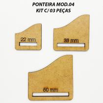 Kit 03 ponteiras mdf para laços - 09 modelos disponiveis