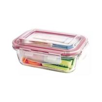 Kit 03 Pote Vidro Hermético Marmita Mantimentos Tampa 1040Ml