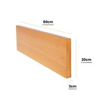 Kit 03 prateleiras 80cm verniz incolor suporte invisível suspenso embutido em madeira maciça sala quarto banheiro livros