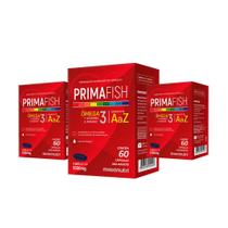 Kit 03 Primafish Omega 3 Polivitaminas Minerais 60 Caps Loja Maxinutri