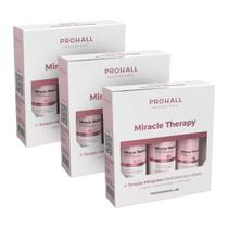 Kit 03 Pro Reestruturação Capilar Miracle Therapy Prohall 3 Passos
