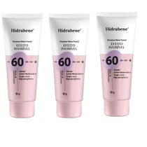 Kit 03 Protetor Solar Fps 60 Efeito Invisível 50g - Hidrabene