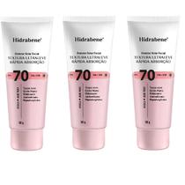 Kit 03 Protetor Solar Fps 70 Rápida Absorção 50g - Hidrabene