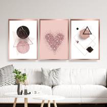Kit 03 Quadros Decorativos Casa Quarto Sala
