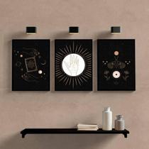 Kit 03 Quadros Decorativos Místicos 45x34Cm