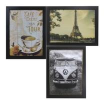 Kit 03 Quadros Decorativos Sortidos 45x35 - D'Rossi