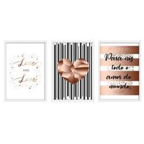 Kit 03 Quadross "Todo Amor" 43X33X1Cm
