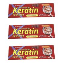Kit 03 Queratina Brasileira Novex Recarga 80g Kit 03 Queratina Brasileira Novex Recarga 80g