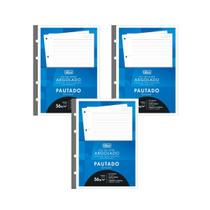 Kit 03 Refil Caderno Argolado Fichário Tiliflex Tarjado Lumi Universitário Académie 96 Folhas Tilibra Kit 03 Refil Caderno Argolado Fichário Tiliflex Tarjado Lumi Universitário Académie 96 Folhas Tilibra