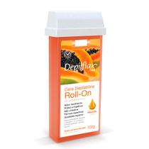 Kit 03 Refil Cera Depilatória Roll On Mamão Depilflax 100g Kit 03 Refil Cera Depilatória Roll On Mamão Depilflax 100g