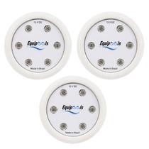 Kit 03 Refletor Led Para Piscina ABS 6w 12Vcc 53mm Slim Flex RGB Equipools Iluminação Piscinas