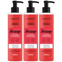 Kit 03 Sabonete Corporal e Facial Morango Laborene 200ml