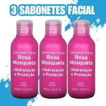 Kit 03 Sabonete Facial Di grezzo Rosa Mosqueta