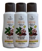 Kit 03 Sabonete Líquido Íntimo 200Ml extrato de barba timão e aroeira