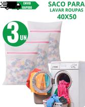 Kit 03 Saco Protetor de Roupas para Máquina de Lavar com Zíper Lavagem de Roupas Delicadas, Lingerie, Meias Kit 03 Saco Protetor de Roupas para Máquina de Lavar com Zíper Lavagem de Roupas Delicadas, Lingerie, Meias