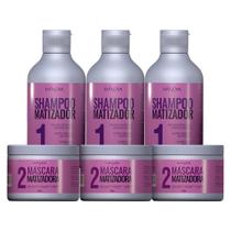 Kit 03 Shampoo 300ml + Máscara Matizador Hanova 300g