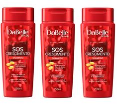 Kit 03 Shampoo DaBelle Hair SOS Crescimento Cabelos Fracos e Quebradiços