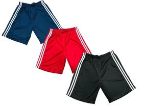 Kit 03 Shorts Fitness Masculino Esportivo Tecido Leve Dry Fit