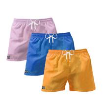 Kit 03 Shorts Praia Mauricinho Neon