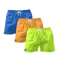 Kit 03 Shorts Praia Mauricinho Neon