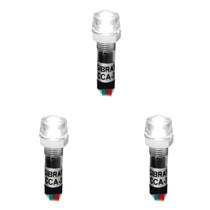 Kit 03 Sinaleiros Iluminado 9mm CCA-220W LED 127V / 220V Sibratec - Branco Kit 03 Sinaleiros Iluminado 9mm CCA-220W LED 127V / 220V Sibratec - Branco