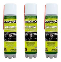 Kit 03 Spray Silicone Aerossol Carro Barco Esteira 300ml