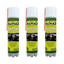 Kit 03 Spray Silicone Aerossol Carro Barco Esteira 300ml