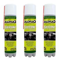 Kit 03 Spray Silicone Aerossol Carro Barco Esteira 300ml