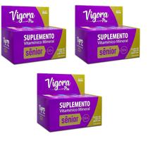 Kit 03 Suplemento Vigora Plus Sênior 50 + Com 60 Cps - Prati