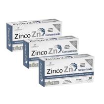 Kit 03 Suplemento Zinco Concentrado Com 30 Cps - La San Day