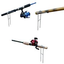 Kit 03 Suportes Para 1 Vara De Pesca Dobrável Kit 03 Suportes Para 1 Vara De Pesca Dobrável