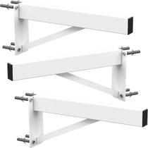 Kit 03 Suportes para Pia Cozinha Granito Parafusar Grapa Bancada Mármore 80 cm Robusto - Branco