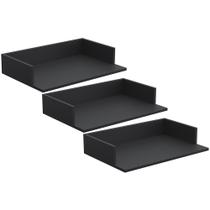 Kit 03 Suportes Suspensos Para Micro-ondas Forno 60x40 cm Class L03 Preto - Lyam Decor Kit 03 Suportes Suspensos Para Micro-ondas Forno 60x40 cm Class L03 Preto - Lyam Decor