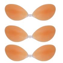 Kit 03 Sutiã De Silicone Invisível Adesivo Sem Alças