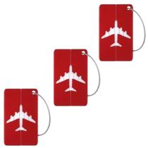 Kit 03 Tag Etiqueta De Mala e Mochila - Vermelho