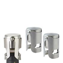 Kit 03 Tampa Garrafa De Champagne A Vacuo Pressão Rolha