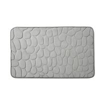Kit 03 Tapete Banheiro Pedras Cinza Soft Absorvente 40x60cm Kit 03 Tapete Banheiro Pedras Cinza Soft Absorvente 40x60cm