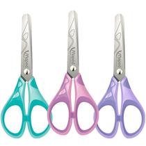 Kit 03 Tesoura Escolar 13cm Essentials Soft Cores Pastel Maped