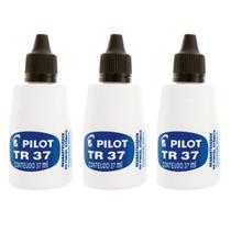 Kit 03 Tinta p/ Pincel Atômico PILOT Permanente TR37 frasco 37ml