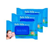 Kit 03 Toalha Umidecida Bebê Feliz 120 Unidades Ultra Care Kit 03 Toalha Umidecida Bebê Feliz 120 Unidades Ultra Care